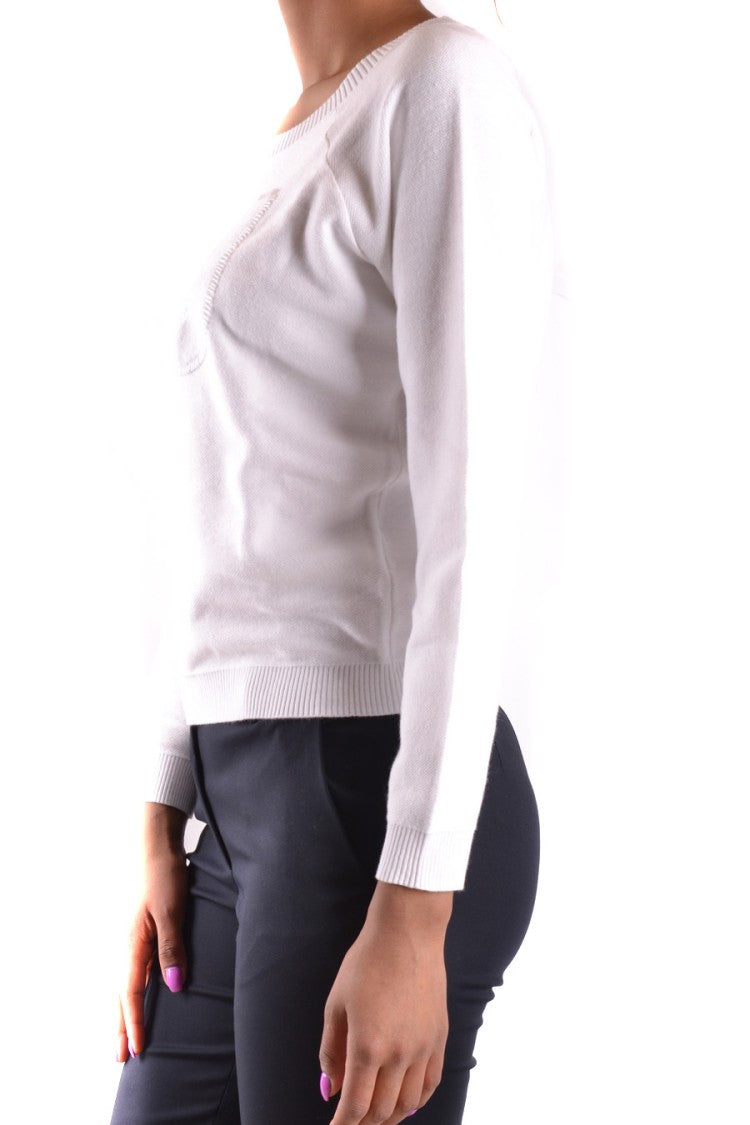 Armani White Classic Knit Sweater