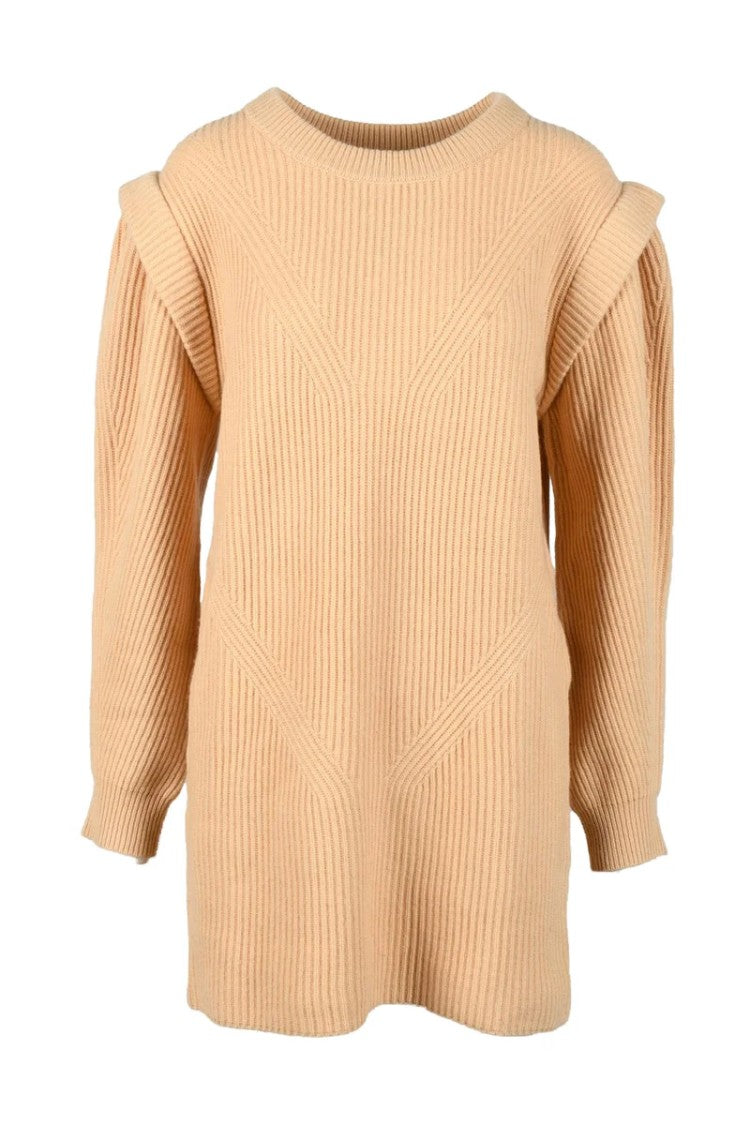 Weili Zheng Wool Dress - Beige