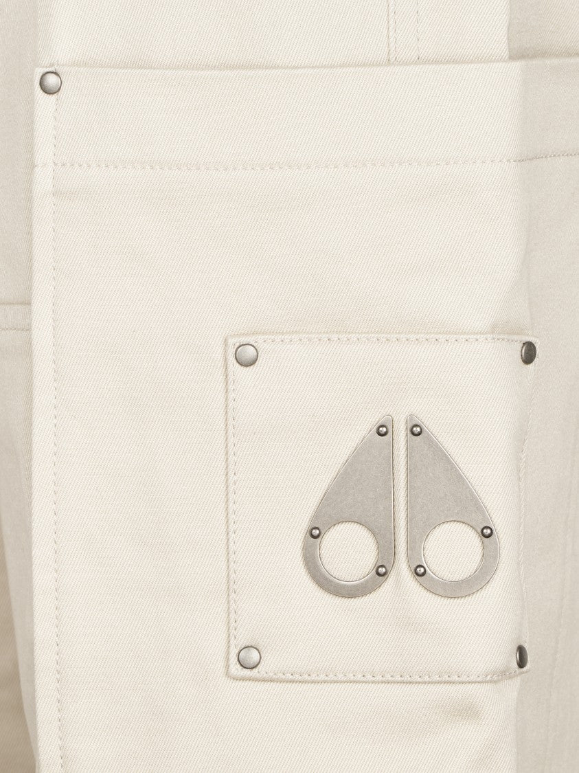 Moose Knuckles Straight-Leg Cargo Pants With Distinctive Logo Patch