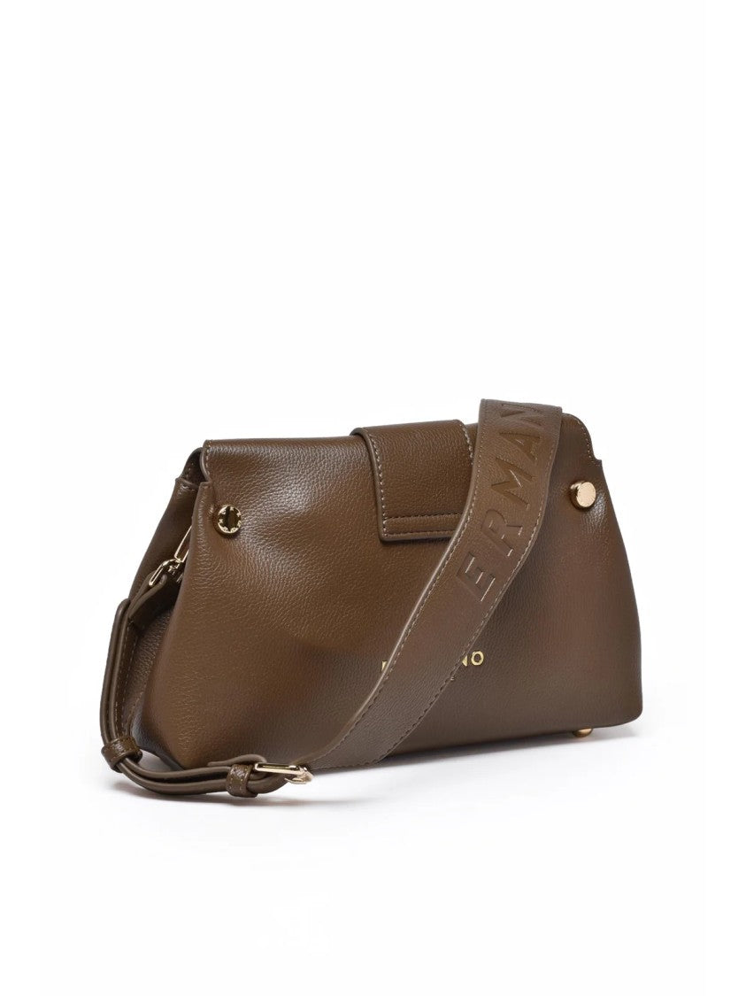 Ermanno Firenze Vally Magnetic Closure Shoulder Bag With Structured Silhouette