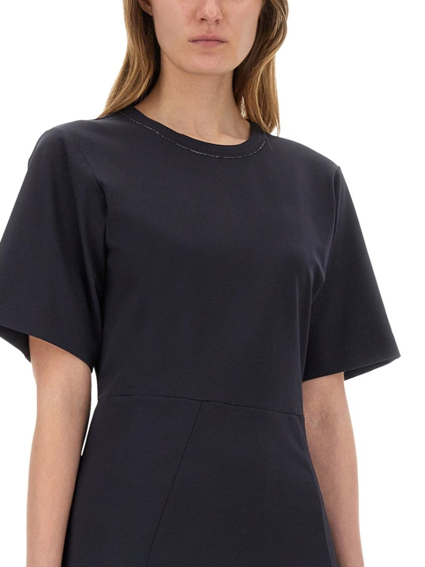 Fabiana Filippi Midi Dress Featuring Lurex Detailing And Flared Skirt