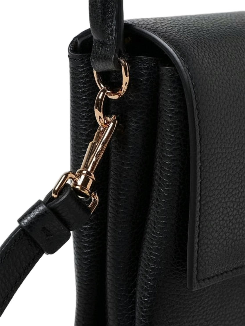 Tod's Structured Black Calf Leather Tote Bag