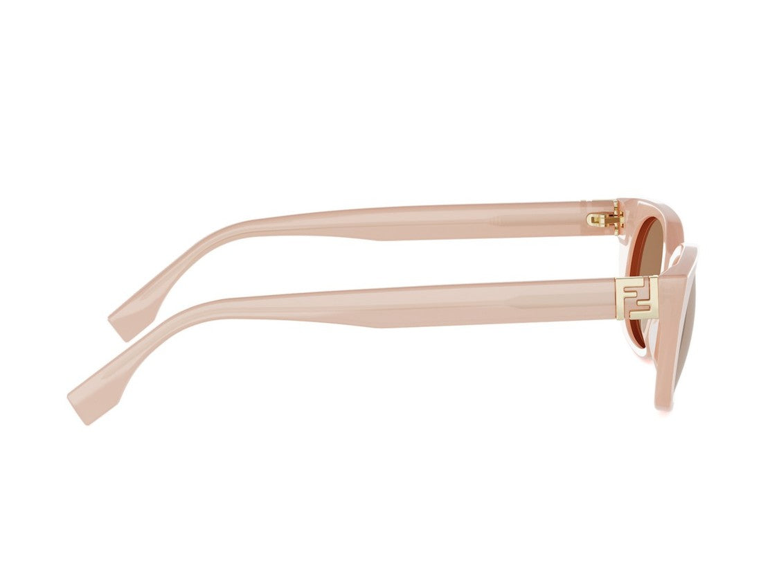 Fendi Translucent Nude Fe40206i Oversized Square Sunglasses