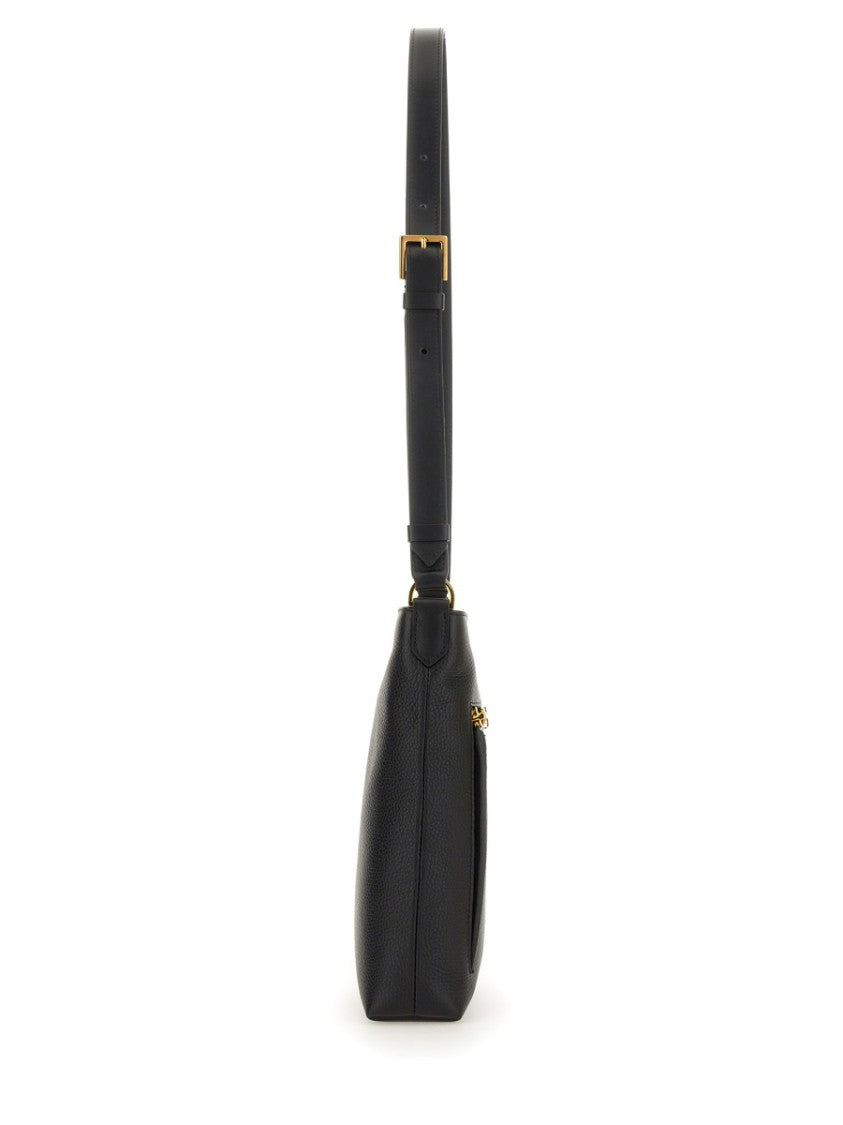 Tom Ford Textured Calf Leather Crossbody Bag With Adjustable Strap