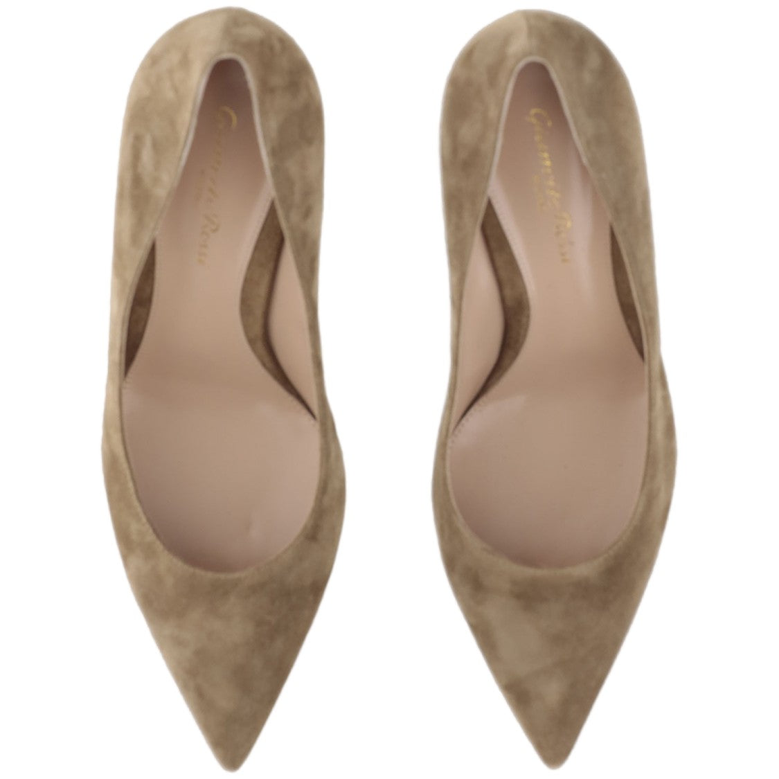 Gianvito Rossi Suede Pumps With Pointed Toe And Slim Heel