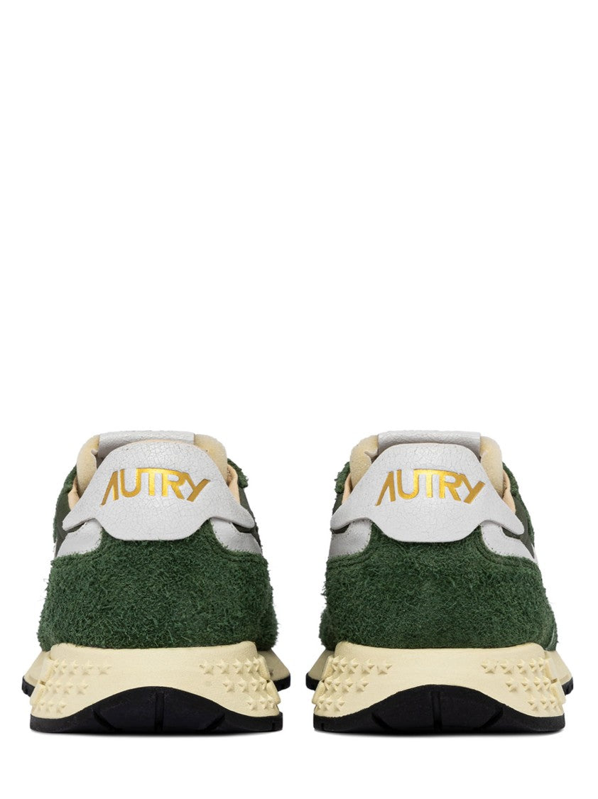 Autry Reelwind Low Sneakers With Crackled Leather Inserts