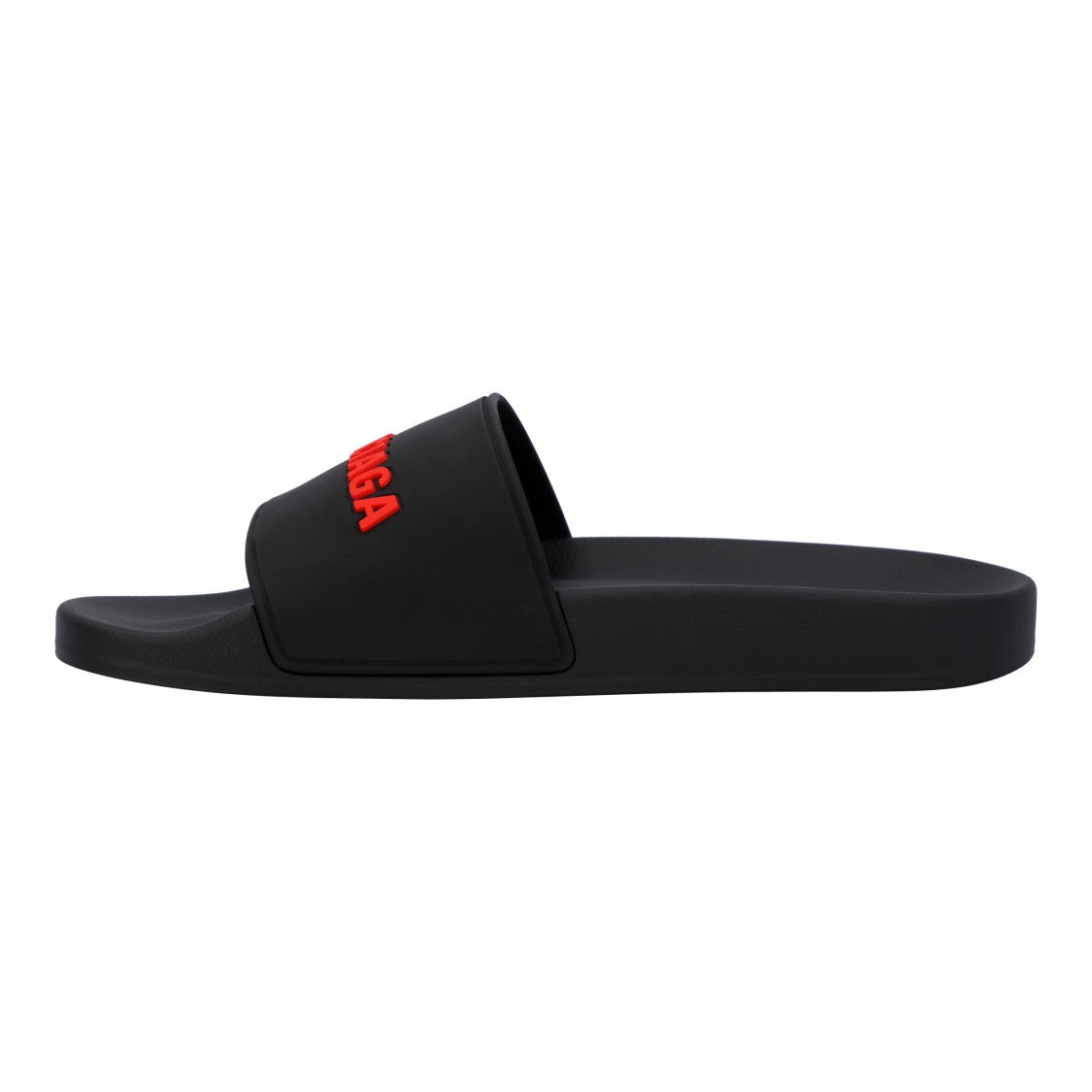 Balenciaga Logo Band Rubber Slide Black