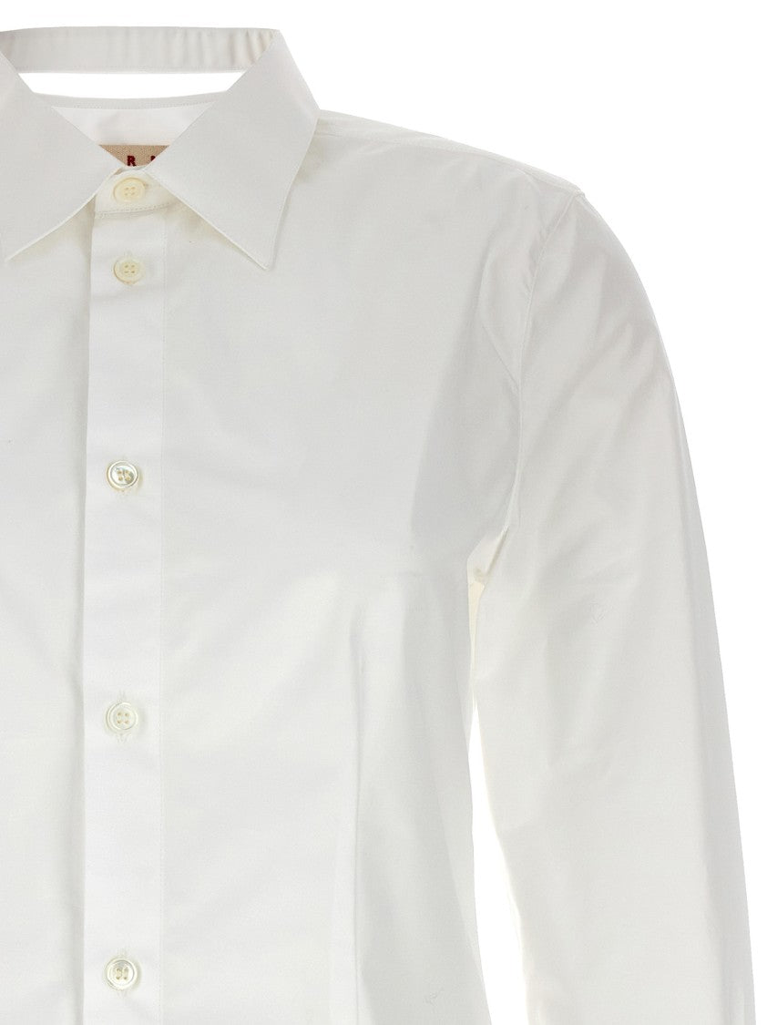 Marni Cut-Out Collar Cotton Shirt