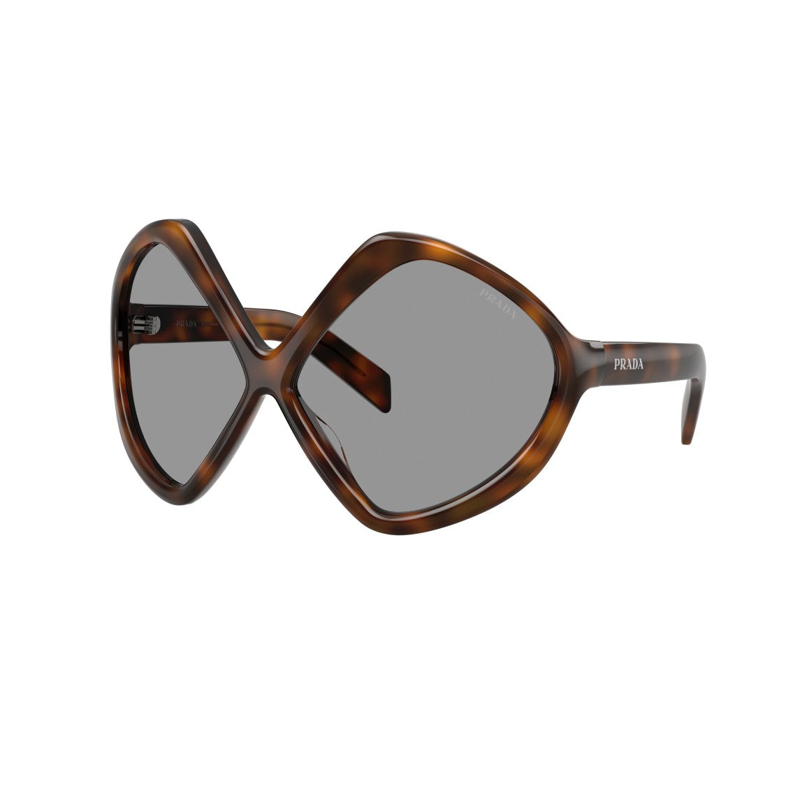 Prada 0Pr B21s Oversized Geometric Tortoiseshell Sunglasses