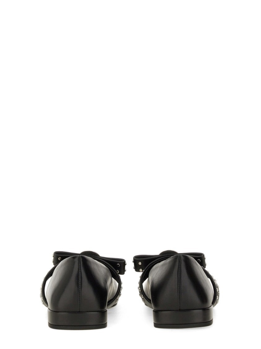 Versace Ballerina "Gianni" Ribbon With Studs