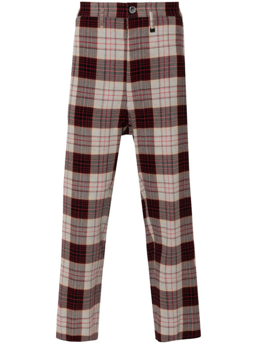Vivienne Westwood Mid Waist Slim-Cut Cropped Trousers