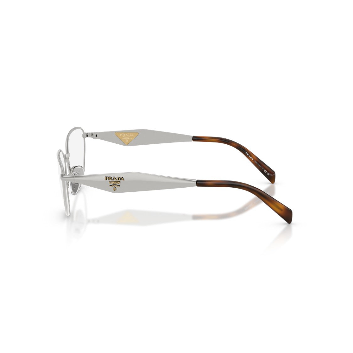Prada 0Pr D52v Cat-Eye Silver Frame Eyeglasses