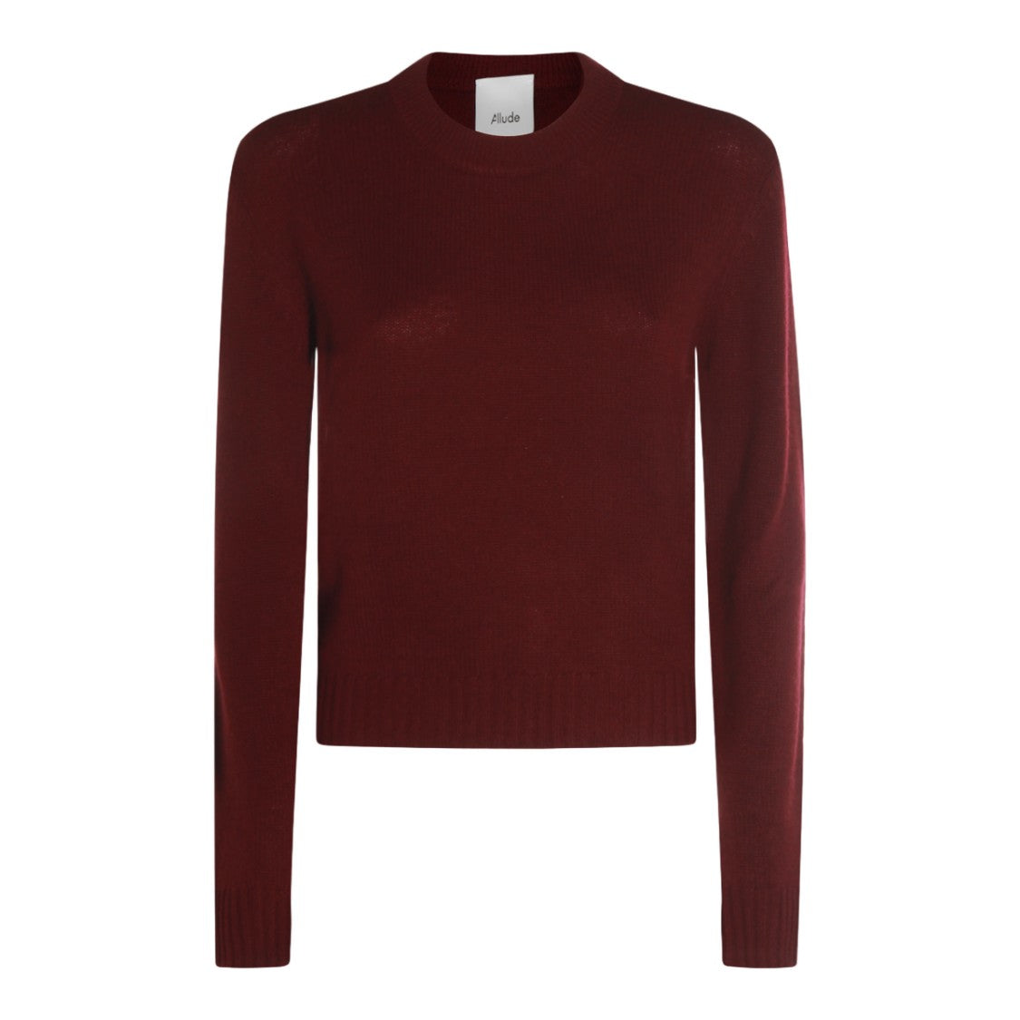 Allude Bordeaux Hue Fine Knit Sweater
