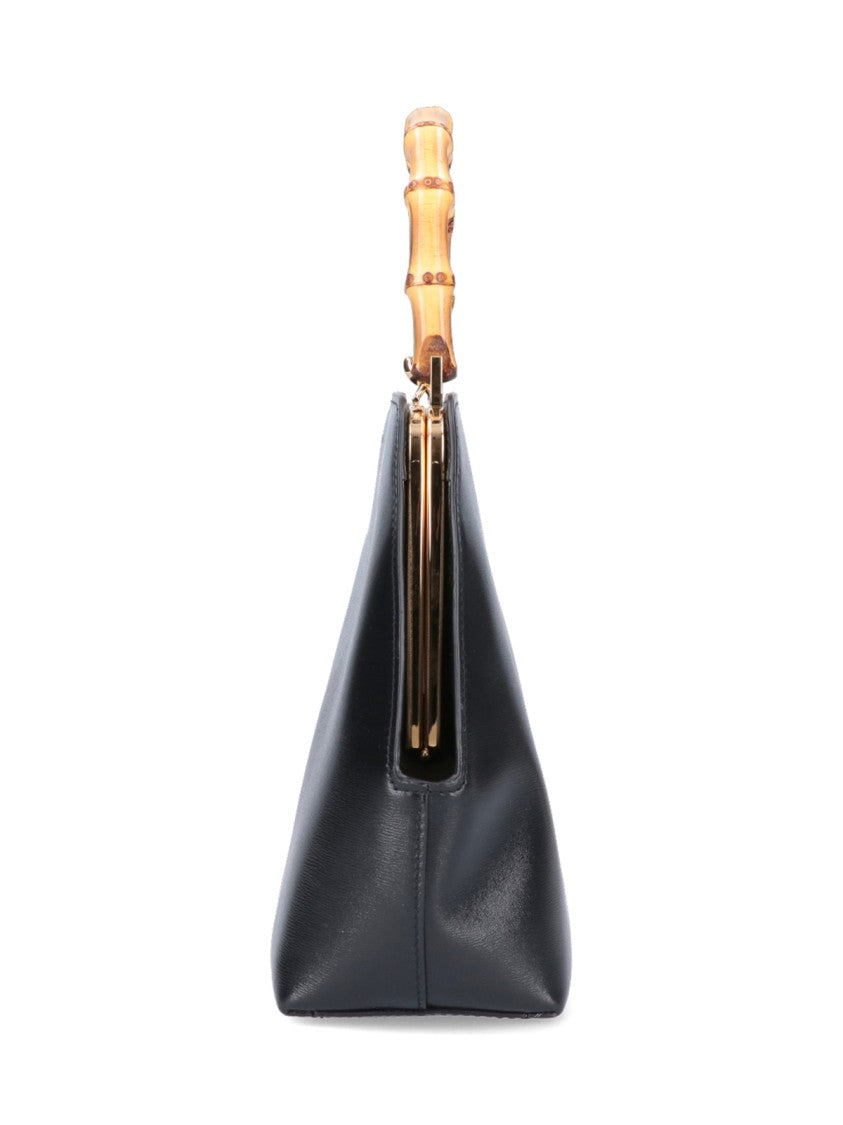 Jil Sander Small "Goji Bamboo Square" Handbag – Black