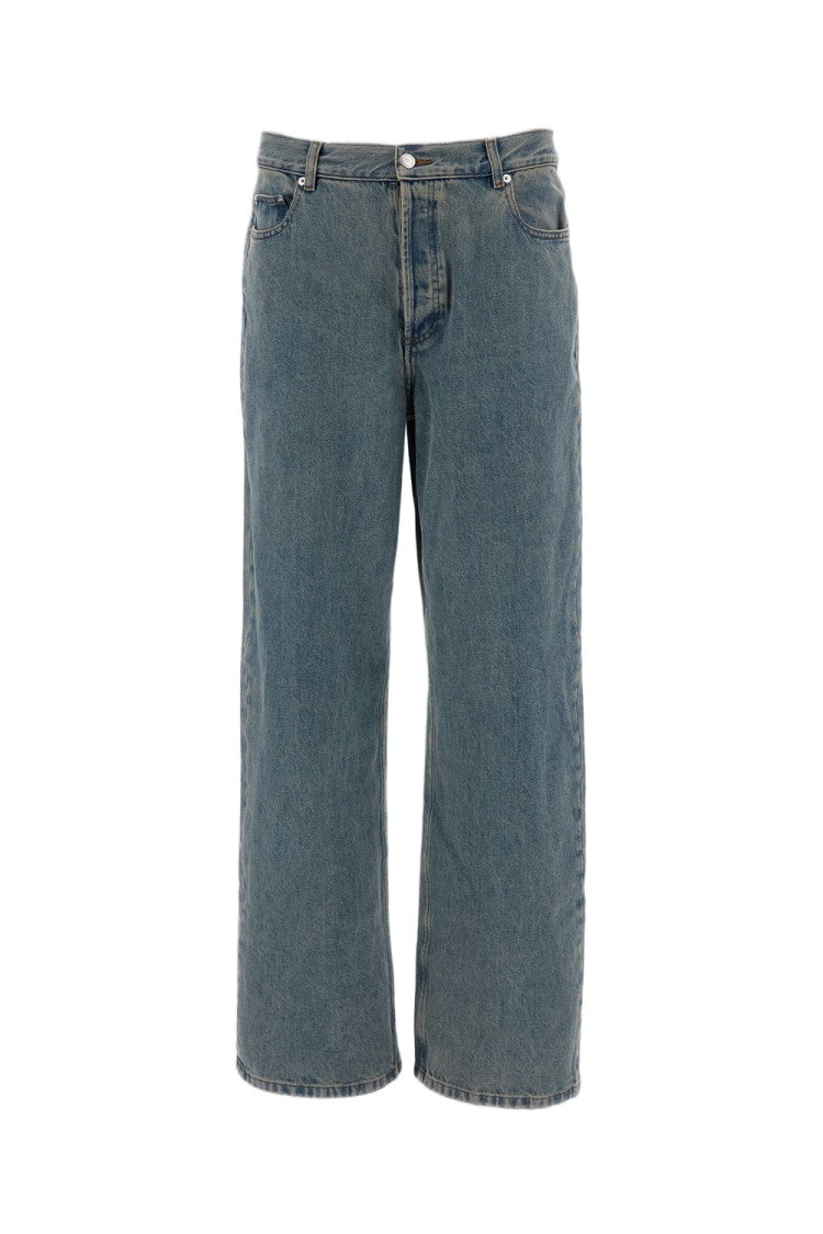 A.P.C. Light Blue Aaron High-Rise Wide-Leg Jeans