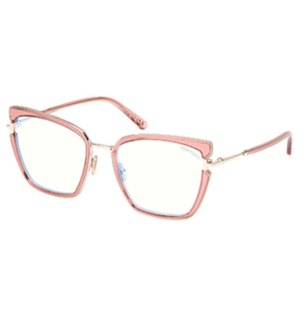 Tom Ford Pink Ft5984-B Metal Oversized Square Sunglasses