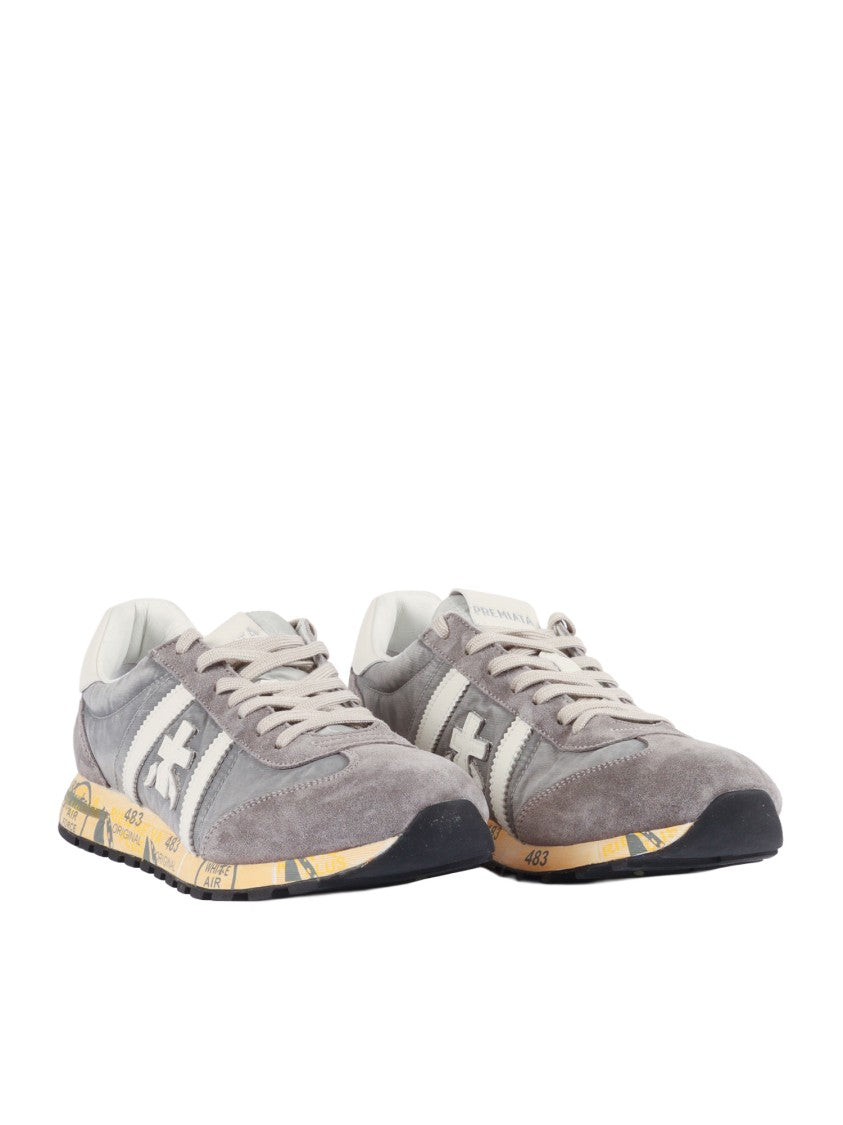 Premiata Grey Sneakers With Design
