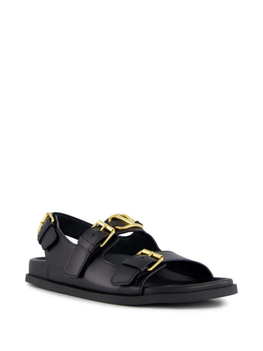 Valentino Garavani Flat Sandals With Vlogo Buckles