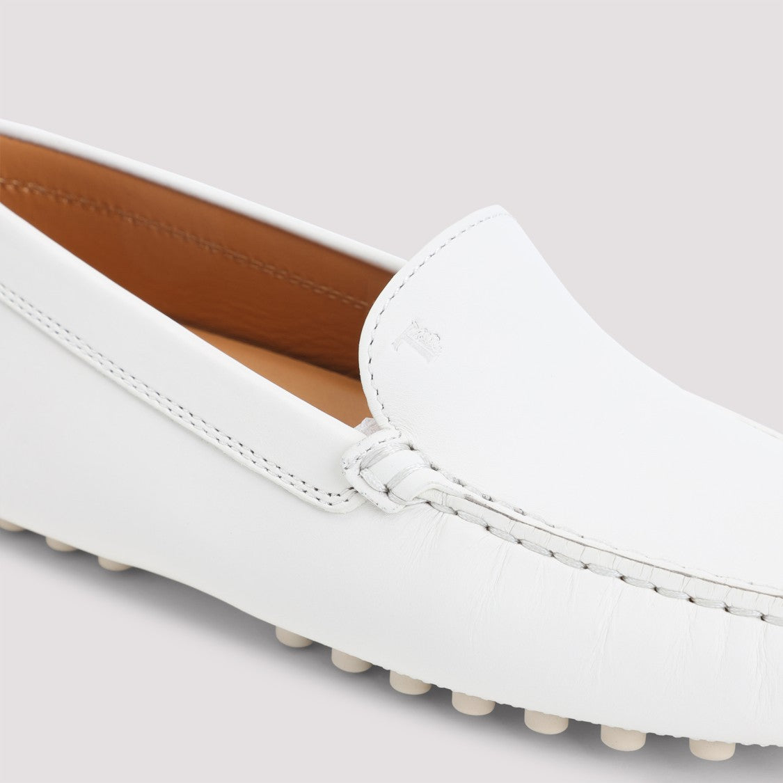 Tod's White Leather Loafers
