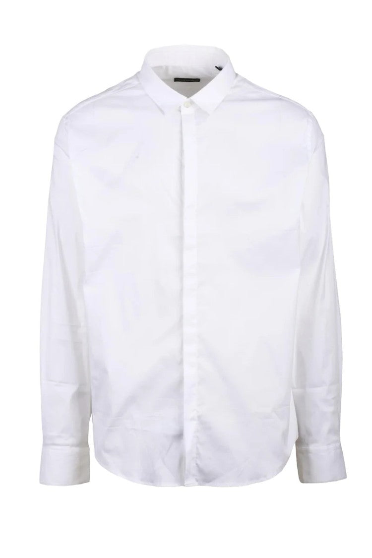 Emporio Armani Cotton Polyamide Elastane Shirt - White
