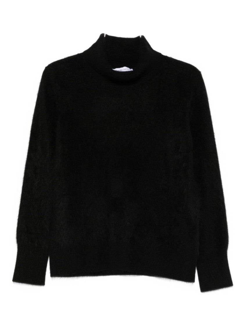Tabaroni Cashmere High-Neck Cashmere Sweater With Ribbed Details