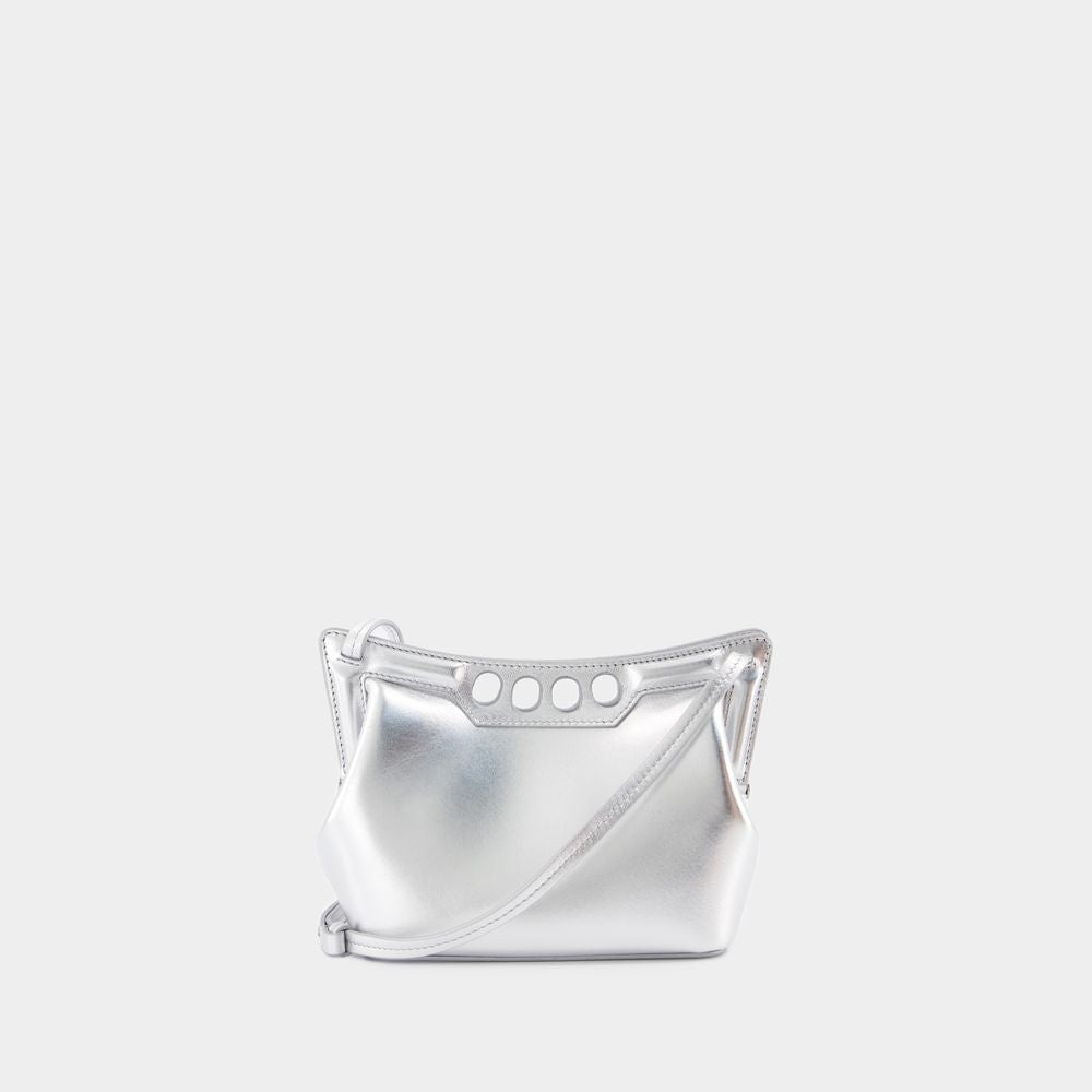 Alexander Mcqueen The Mini Peak Purse - Leather - Silver
