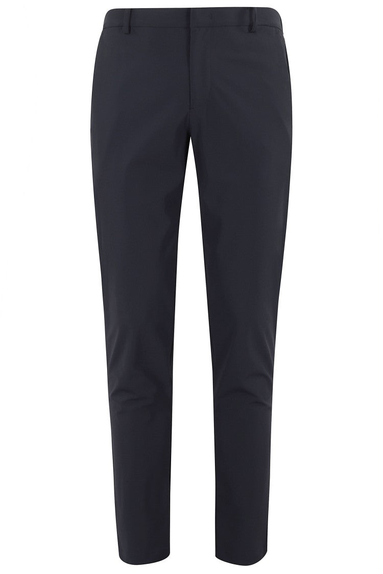 Duno Blue Dolph Trevi Elastic Waist Drawstring Polyamide Trousers