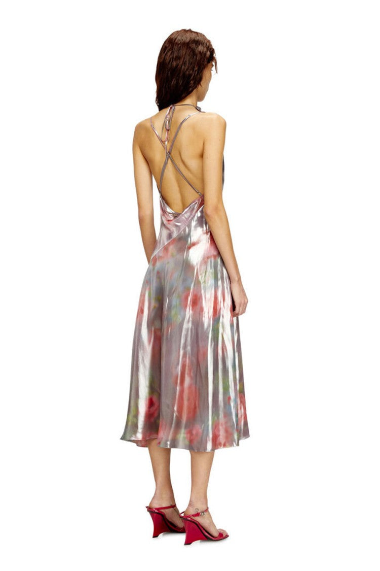 Diesel Multicolor Crepe Midi Dress
