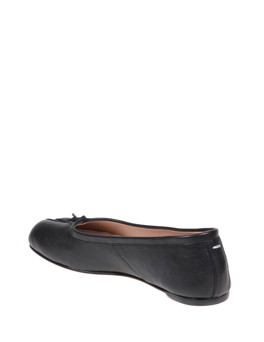Maison Margiela Black Leather Tabi Ballerina