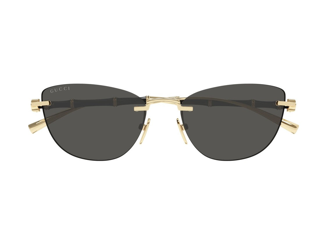 Gucci Gold Gg2063s Bamboo Rimless Sunglasses