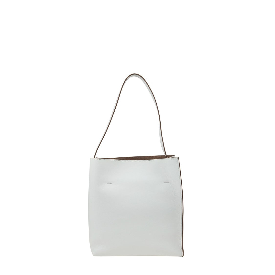 Marni Brown Leather Open-Top Bag