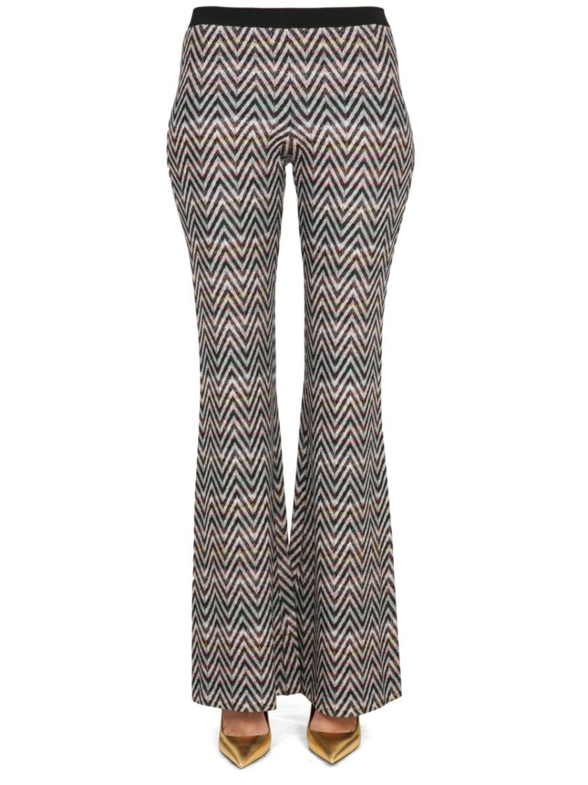 Missoni Flared Pants With Iconic Zigzag Design