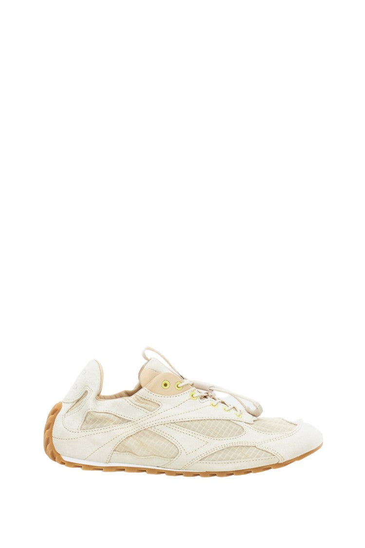 Bottega Veneta Soft Suede And Nylon Sneakers With Drawstring Fastening