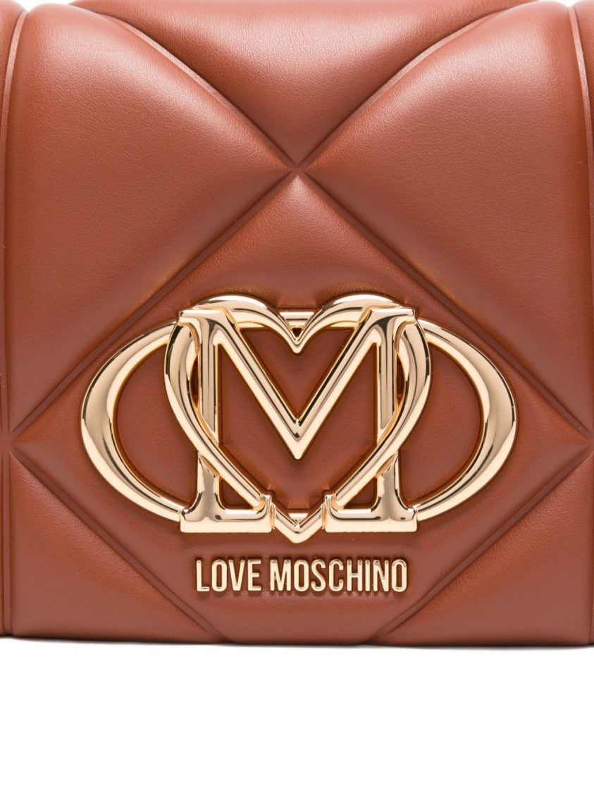 Love Moschino Shoulder Bag With Quilted Geometric Pattern