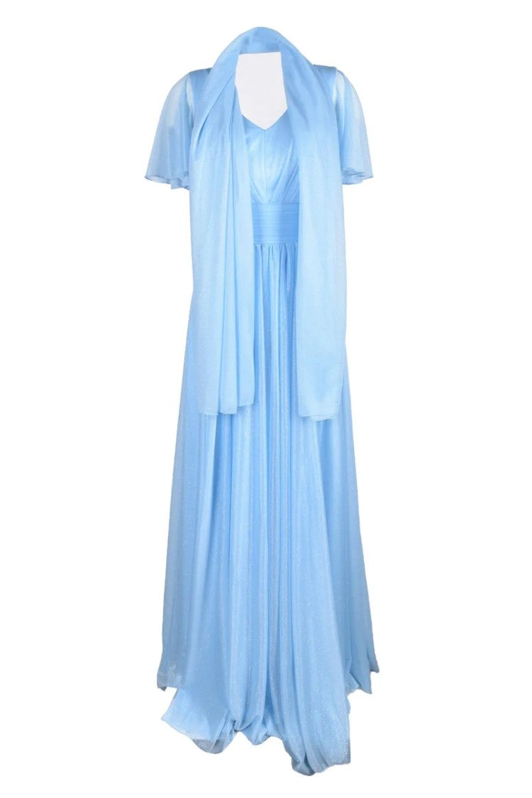 Le Damigelle Di Caroline M Long Dress - Light Blue