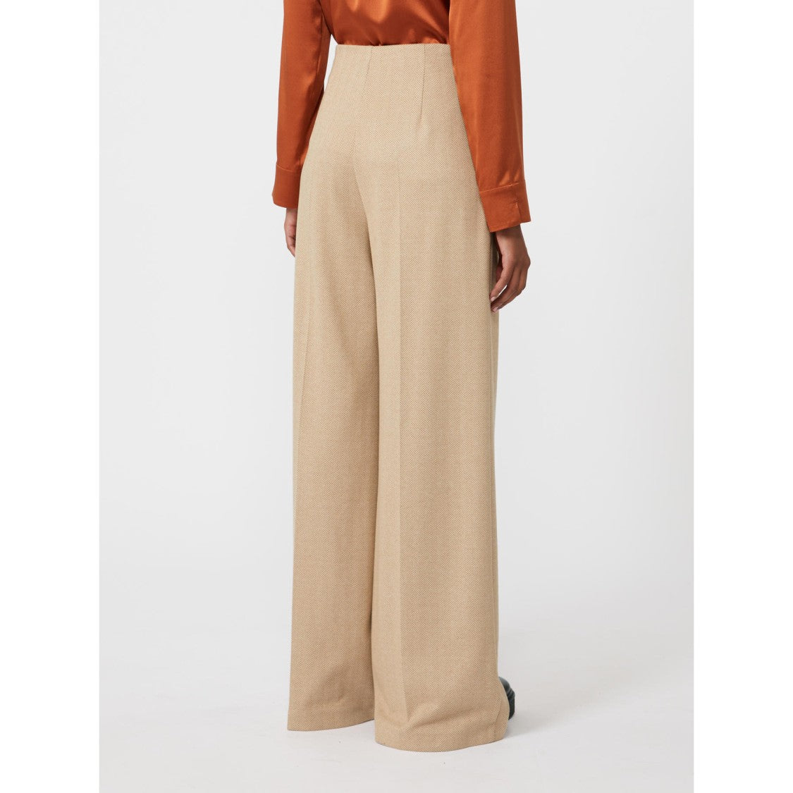 Max Mara Tailored Wide-Leg Trousers With Front Pleats