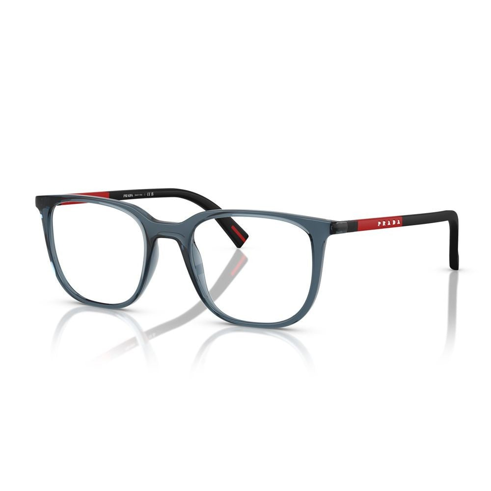 Prada Linea Rossa Ps 04Rv Square Frame Eyeglasses In Transparent Blue Nylon