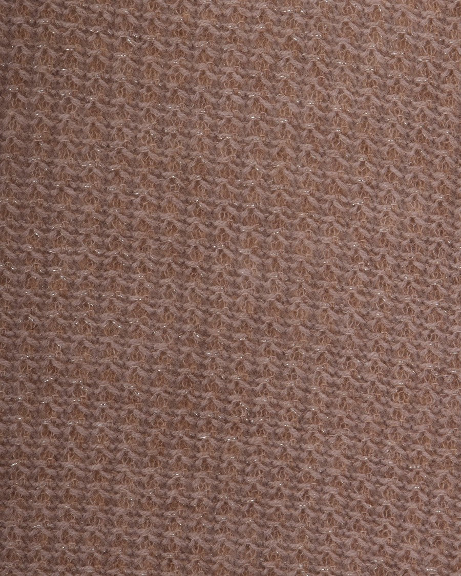 Fabiana Filippi Textured Knit Sweater With Lurex Thread And Ribbed Details