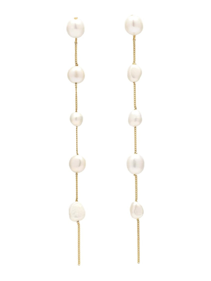 Cult Gaia Irregular Freshwater Pearl Chain Earrings