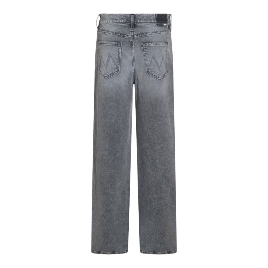 Mother Straight-Leg High-Waist Jeans With Faded Grey Wash