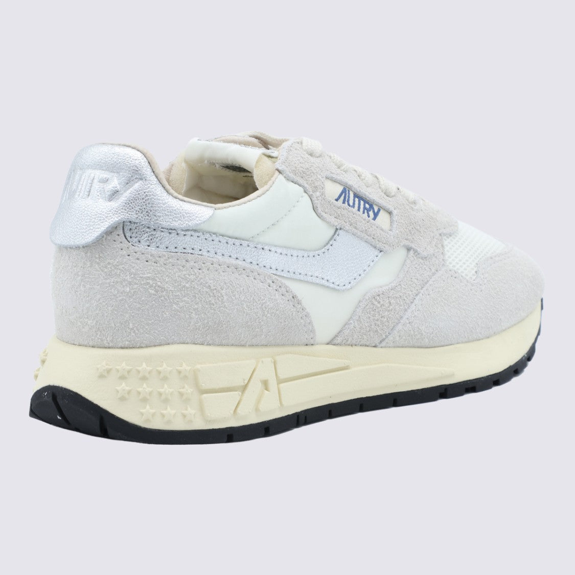 Autry Lace-Up Sneakers With Suede And Mesh Construction