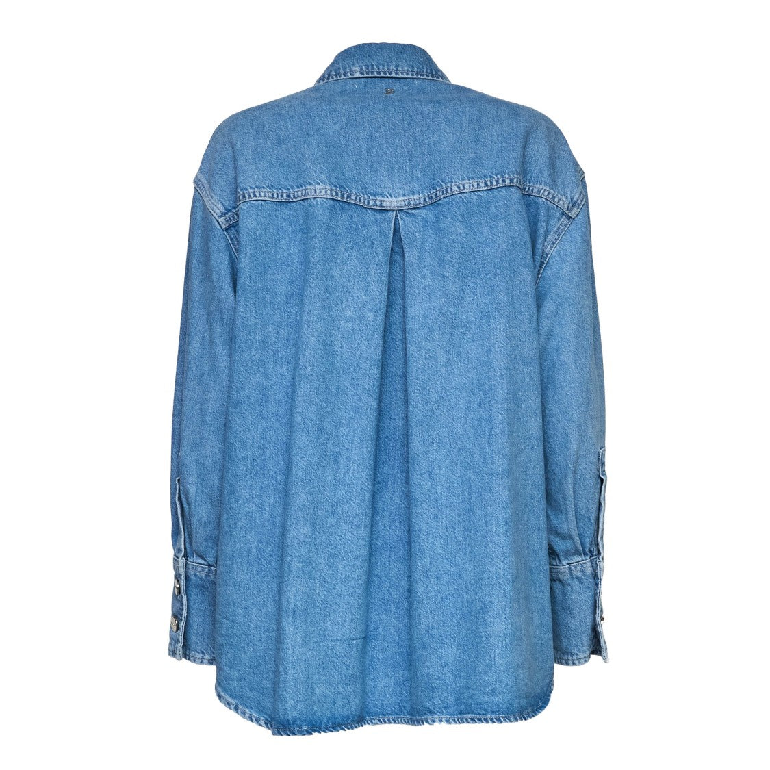 Dondup Cotton Lyocell Multi-Pocket Denim Over Shirt