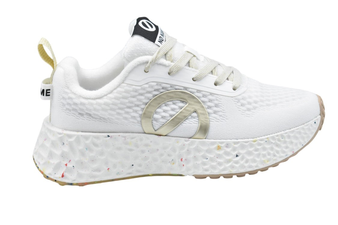 No Name Gold Suede Fabric Textured Sole Sneakers