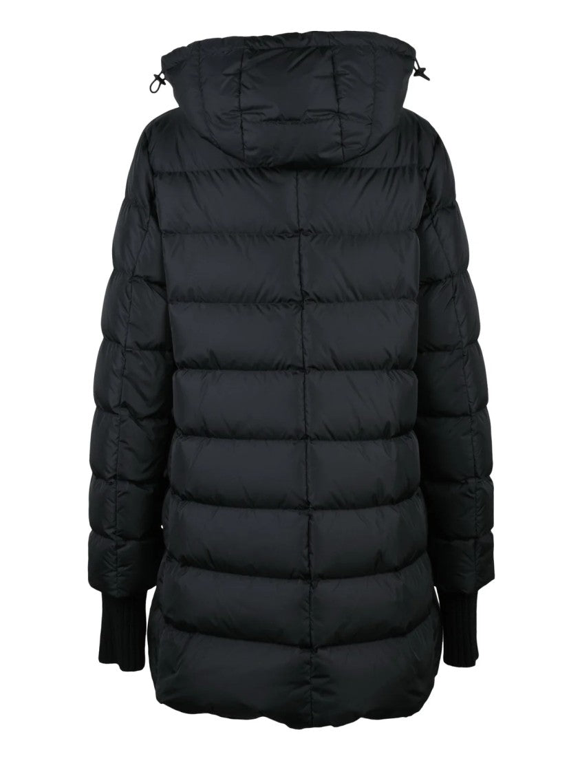 Herno Black Polyamide Three-Quarter Down Jacket