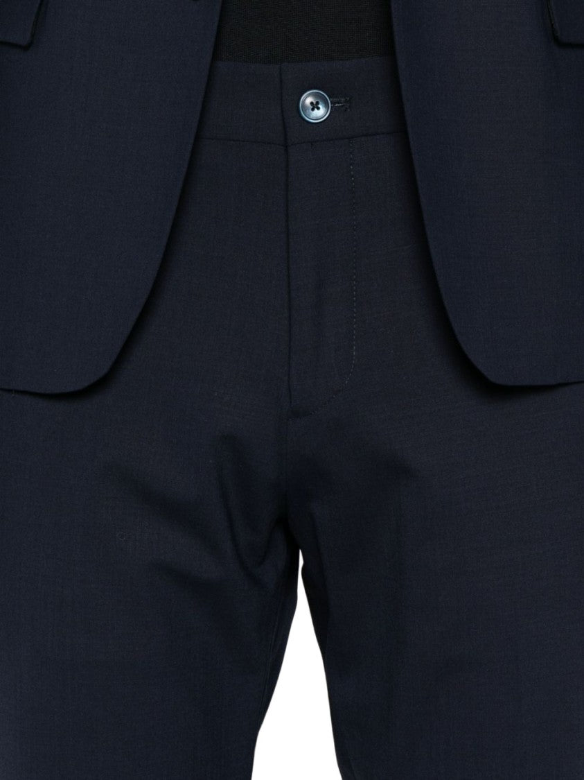 Daniele Alessandrini Tailored Blue Suit With Structured Blazer And Classic Fit Trousers