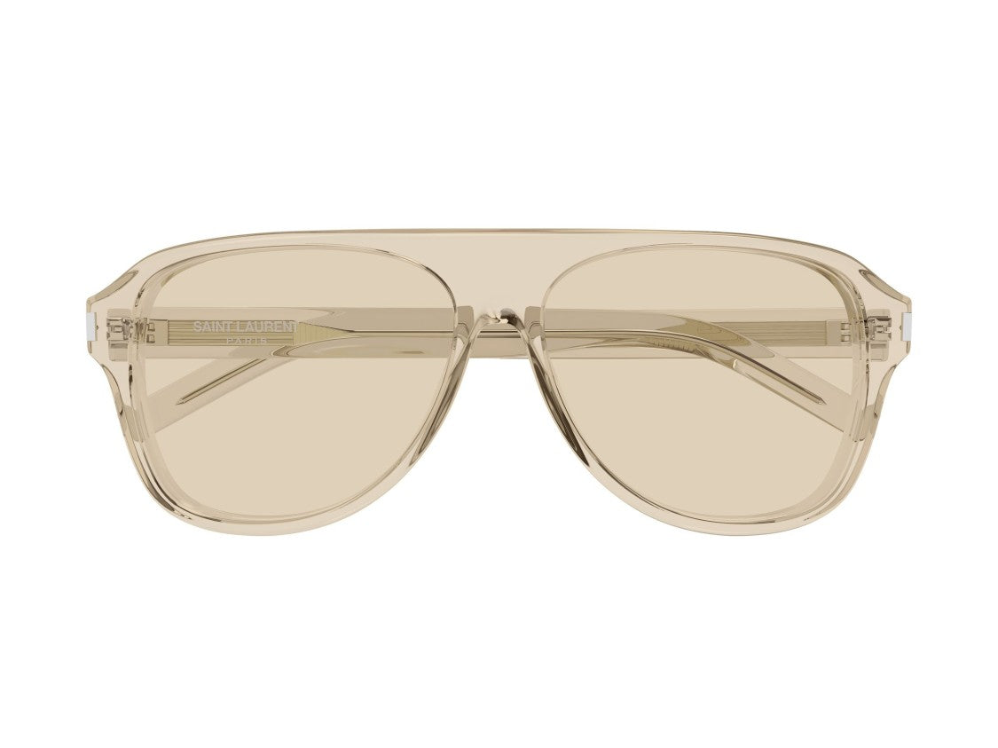 Saint Laurent Sl 970 Translucent Beige Bold Oversized Aviator Sunglasses