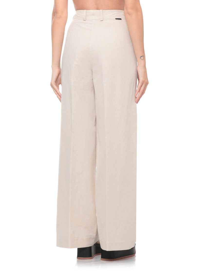 Rrd Ivory Lynco Livia Viscose-Linen Wide-Leg Pants