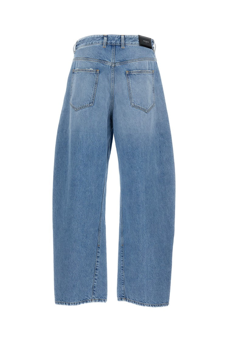 Givenchy Light Blue Denim Jeans With Bias-Cut Seams