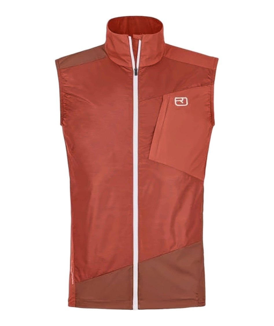 Ortovox High Collar Sleeveless Vest With Color-Block Design