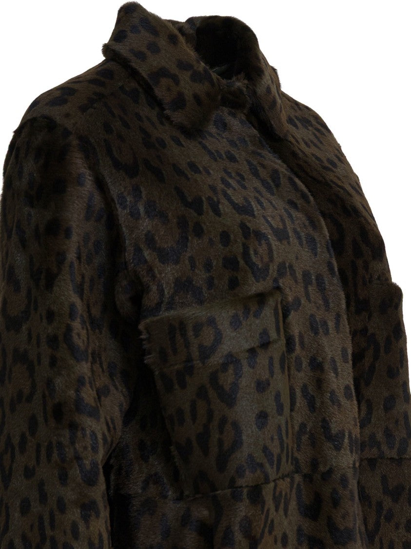 Furling By Giani Cropped Boxy Leather Jacket